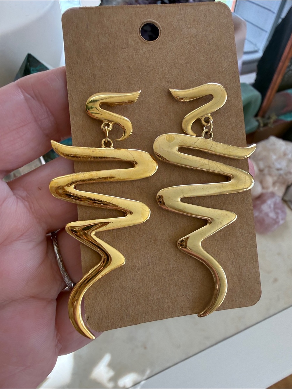 Gold Paloma Picasso Zigzag Dangle Earrings - Women Jewelry